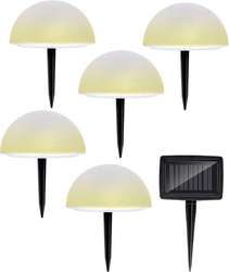 Grundig Lampy solarne półkule LED z wtyczką uziemiającą 5 sztuk /OUTLET