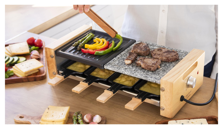 Grill elektryczny Raclette Cheese&Grill 8400 Wood MixGrill Cecotec