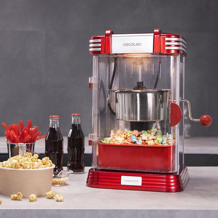 Cecotec Fun&Taste P´Corn Classic 4284 Maszynka do popcornu retro czerwona /OUTLET