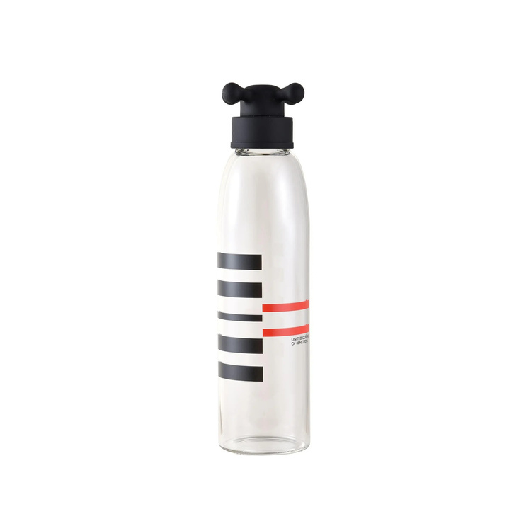 Butelka szklana Benetton 500ml neoprenowy rękaw czarna BE-0800-BK