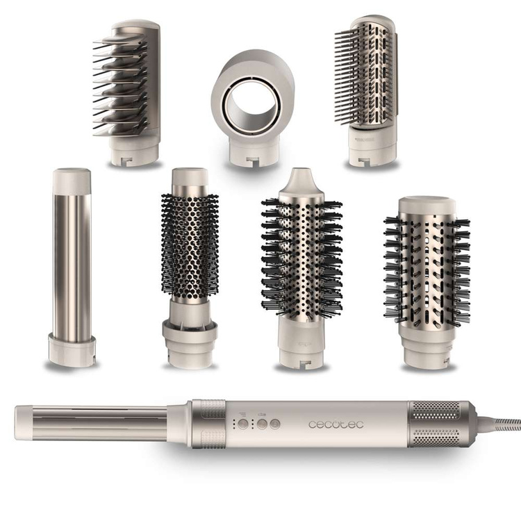 Cecotec Suszarko-lokówka CeramicCare AirGlam 8in1 Champagne /OUTLET