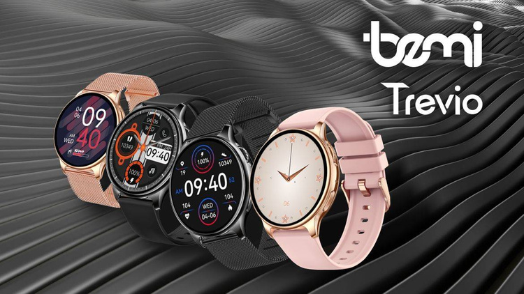 Smartwatch Bemi TREVIO Czarny / 2 paski