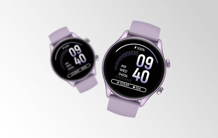 Zeblaze Smartwatch Btalk 3 Plus Gold 45 mm Fioletowy Saturacja Pomiar Tętna