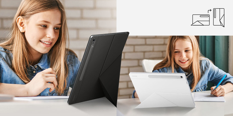 Etui Samsung Smart Book Cover Niebieski do Galaxy Tab S10FE+ S10FE+ 5G Case /OUTLET