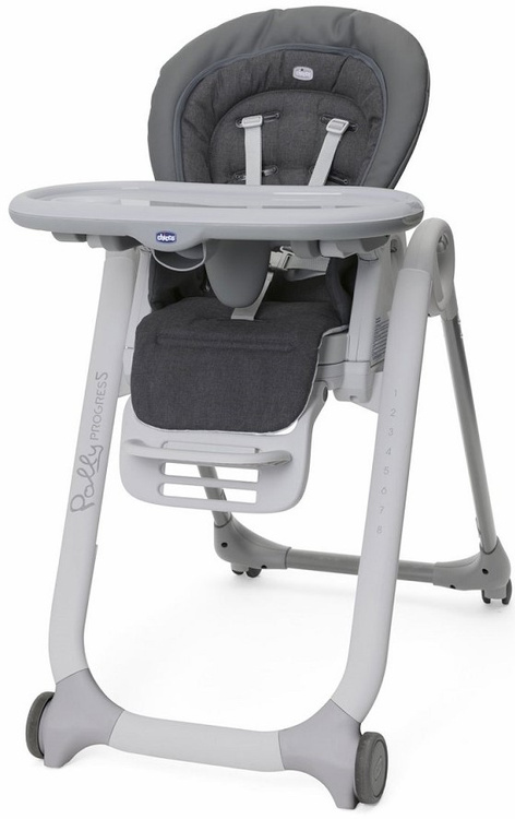 POLLY PROGRES5 5w1 Chicco 0m+ Krzesełko do karmienia - GREY MELANGE
