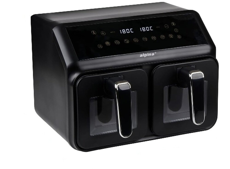 Air Fryer Frytkownica beztłuszczowa Alpina A8 2200W 8L dwukomorowa