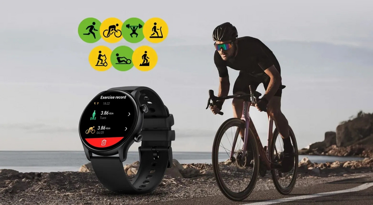 Zeblaze Smartwatch Btalk 3 Plus Gold 45 mm Fioletowy Saturacja Pomiar Tętna