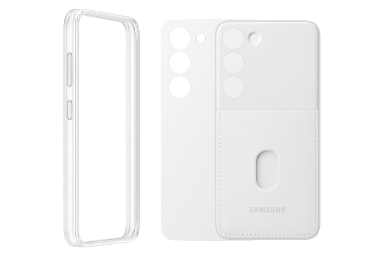 Samsung Etui Frame Case White do Galaxy S23 + Wymienna płytka Pringles