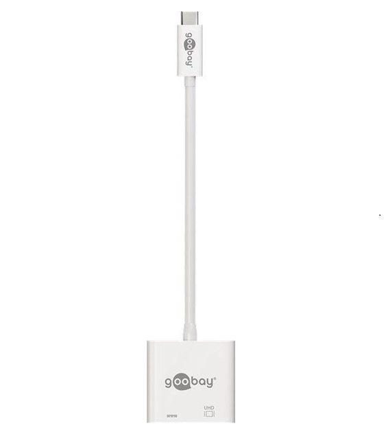 Multi adapter USB-C - HDMI + USB-C PD 60W Goobay Biały