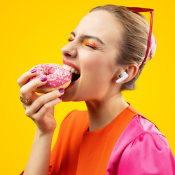 Niceboy Słuchawki Douszne Pins 4 PRO Sakura Pink Różowe ANC IP54 48h pracy