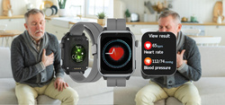 Bemi SmartWatch Senio Szary + Pasek Silikonowy Czerwony / Czerwone Wino /OUTLET