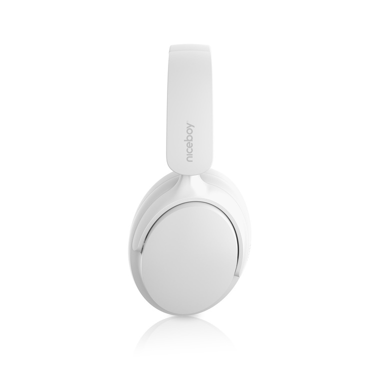 Niceboy Słuchawki Nauszne Stellar Arctic White Białe AUX IPX4 BT 5.4 USBC