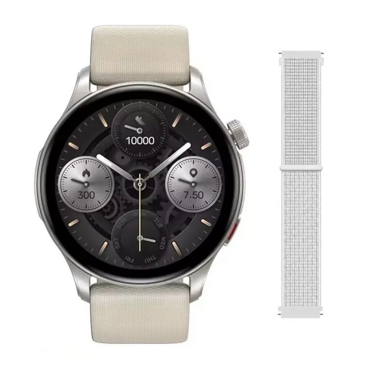 Zeblaze Męski Smartwatch Btalk 3 GPS 45 mm Kremowy Beż AMOLED SOS 25 Dni