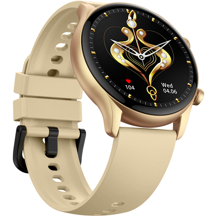 Zeblaze Smartwatch Btalk 3 Plus Gold 45 mm Złoty Saturacja Pomiar Tętna