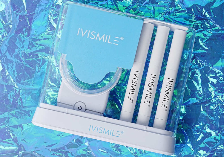 Zestaw do Wybielania Zębów IVISMILE 12TW Biały LED 3 x Żel Wybielający 2ml 6ml