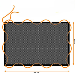Siatka na przyczepę z drobnymi oczkami 8mm gęsta 2 x 3 m BLACK+DECKER