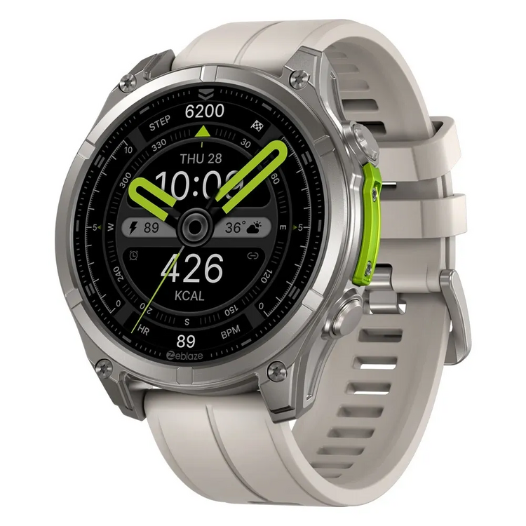 Zeblaze MIL-STD Smartwatch Vibe 8 Szary AMOLED Latarka Saturacja Do 60 Dni