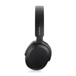 Niceboy Słuchawki Nauszne  Sora Onyx Black Czarne AUX AAC IPX4 BT 5.3 USBC
