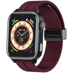 Bemi SmartWatch Senio Szary + Pasek Silikonowy Czerwony / Czerwone Wino /OUTLET