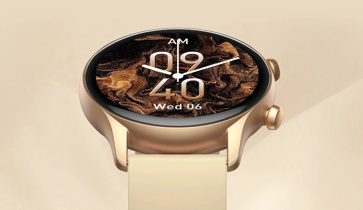 Zeblaze Smartwatch Btalk 3 Plus Gold 45 mm Złoty Saturacja Pomiar Tętna