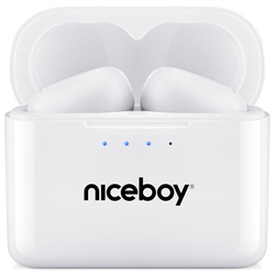 Niceboy Słuchawki Douszne HIVE Podsie 4 Białe USB-C 110 dB 35 Godzin AAC SBC