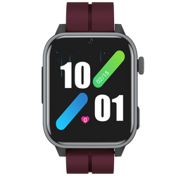Bemi SmartWatch Senio Szary + Pasek Silikonowy Czerwony / Czerwone Wino /OUTLET