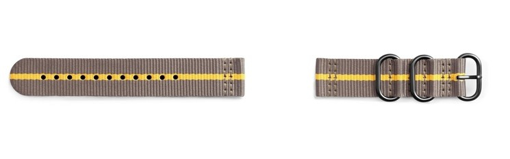 Pasek Samsung do Gear Sport Premium Nato Strap Szary - Żółty GP-R600BREECAH