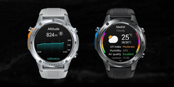 Zeblaze Smartwatch Stratos 2 Ultra Srebrny Metal GPS MIL-STD 10 ATM AMOLED