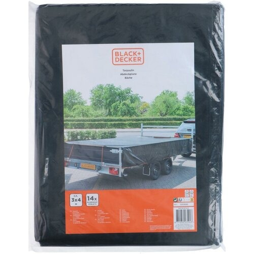 Plandeka na przyczepę wodoodporna 300 x 400 cm  BLACK+DECKER
