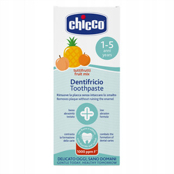 Chicco Owocowa Pasta dla Dzieci z Fluorem 1- 5 Lat 