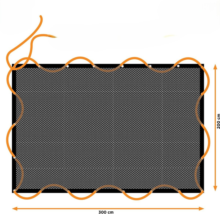 Siatka na przyczepę z drobnymi oczkami 8mm gęsta 2 x 3 m BLACK+DECKER