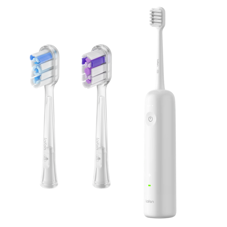 Laifen Szczoteczka do Zębów Soniczna Wave ABS Biała 3 Główki Aplikacja