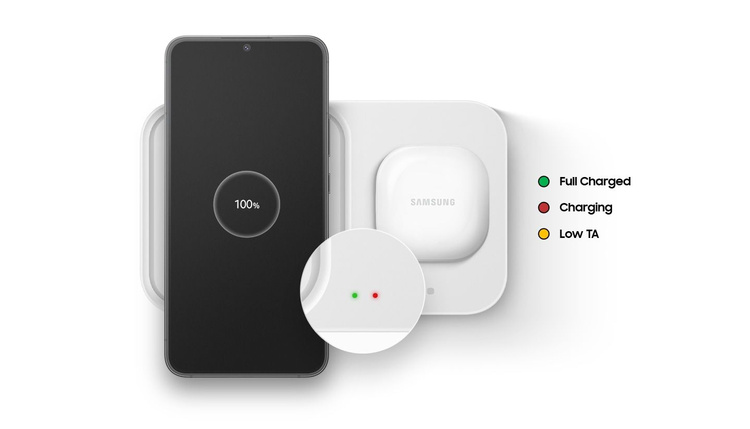 Bezprzewodowa ładowarka Samsung Super Fast Wireless Charger Duo Czarna Bez Ładowarki Sieciowej /OUTLET