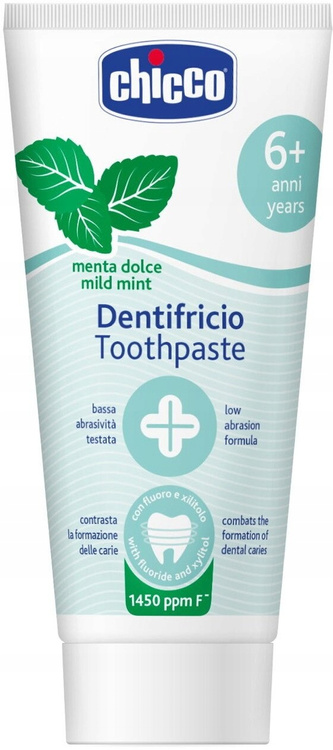  Pasta do zębów CHICCO z fluorem Mentol 6 L+ 50 ml