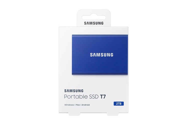 SAMSUNG T7 Dysk zewnetrzny SSD 2TB Niebieski USB 3.2 (MU−PC2T0H/WW)