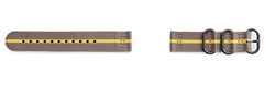 Pasek Samsung do Gear Sport Premium Nato Strap Szary - Żółty GP-R600BREECAH