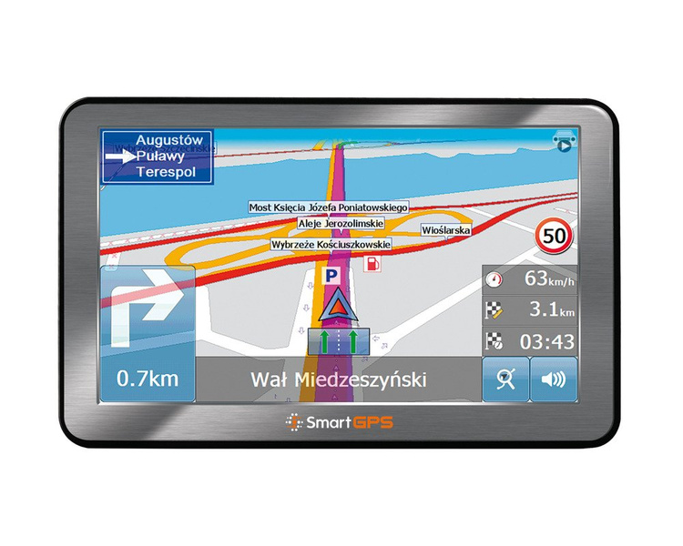 Nawigacja samochodowa SmartGPS SG777 512Mb OSM EU 7'' LifeTimeMaps