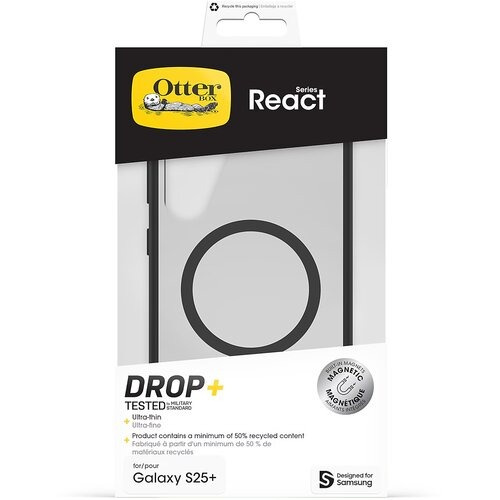 Etui Samsung Otterbox React Magnet Black do Galaxy S25+ GP-FPS936OBJTW