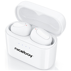 Niceboy Słuchawki Douszne HIVE Podsie 4 Białe USB-C 110 dB 35 Godzin AAC SBC
