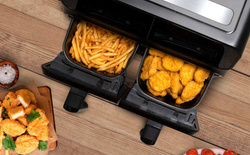 Alpina frytkownica beztłuszczowa 2x4 litry cyfrowy wyświetlacz Airfryer