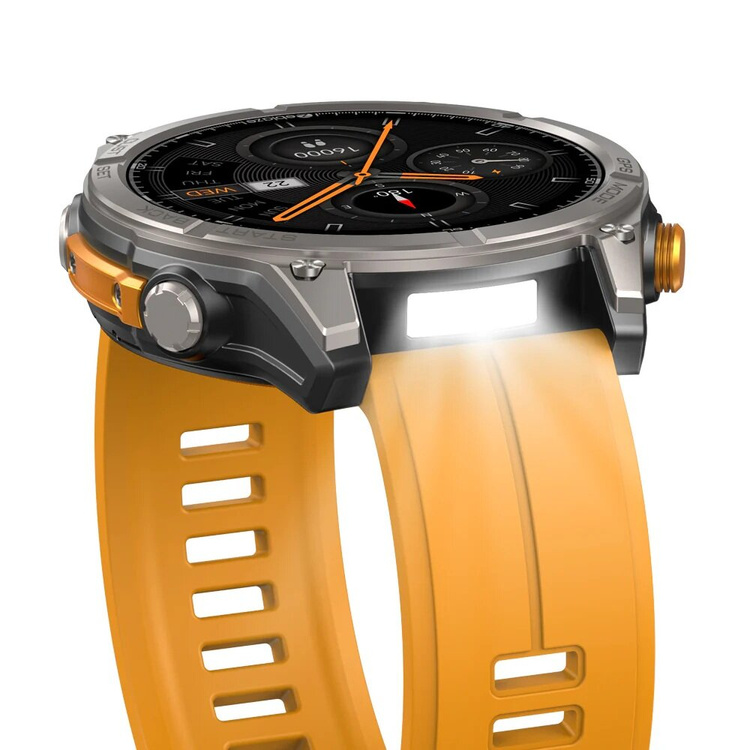Zeblaze Smartwatch Stratos 4 Orange GPS MIL-STD-810H 5 ATM IP69K AMOLED HD