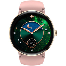 Zeblaze Damski Smartwatch Lily 2 Różowe Złoto AMOLED 2 Paski AoD Saturacja