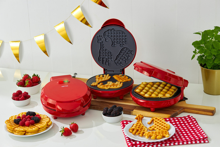 Gofrownica Hoffen 1000W Serca Czerwona