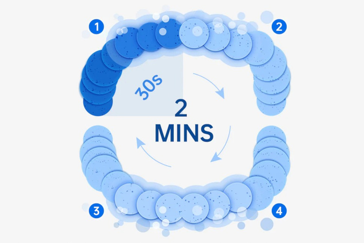 Laifen Szczoteczka do Zębów Soniczna Wave ABS Biała Głowki 3 szt. Aplikacja Gift Box