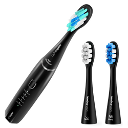 Niceboy ION Sonic Szczoteczka Soniczna 43000 drgań 3 końcówki 5 trybów Czarna