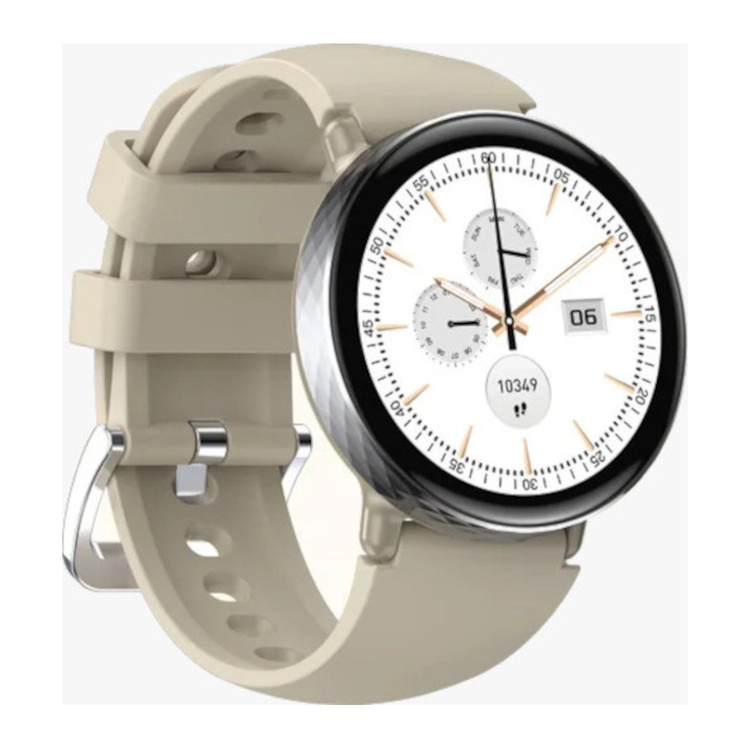 Zeblaze Damski Smartwatch Lily 2 Srebrny Beż AMOLED 2 Paski AoD Saturacja