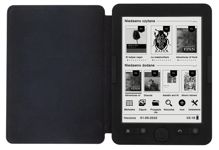 Czytnik do e-booków BEMI Cognita+ Grafitowy 4GB 6 Cali 1900mAh E-INK Carta /OUTLET