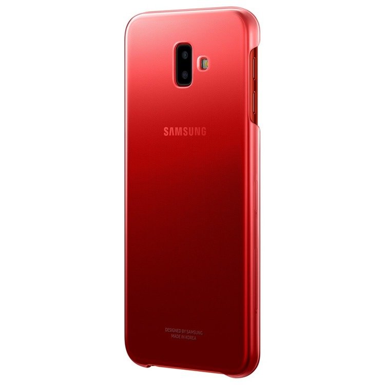 Etui Samsung Gradation Cover Czerwone do Galaxy J6+ (2018) EF-AJ610CREGWW
