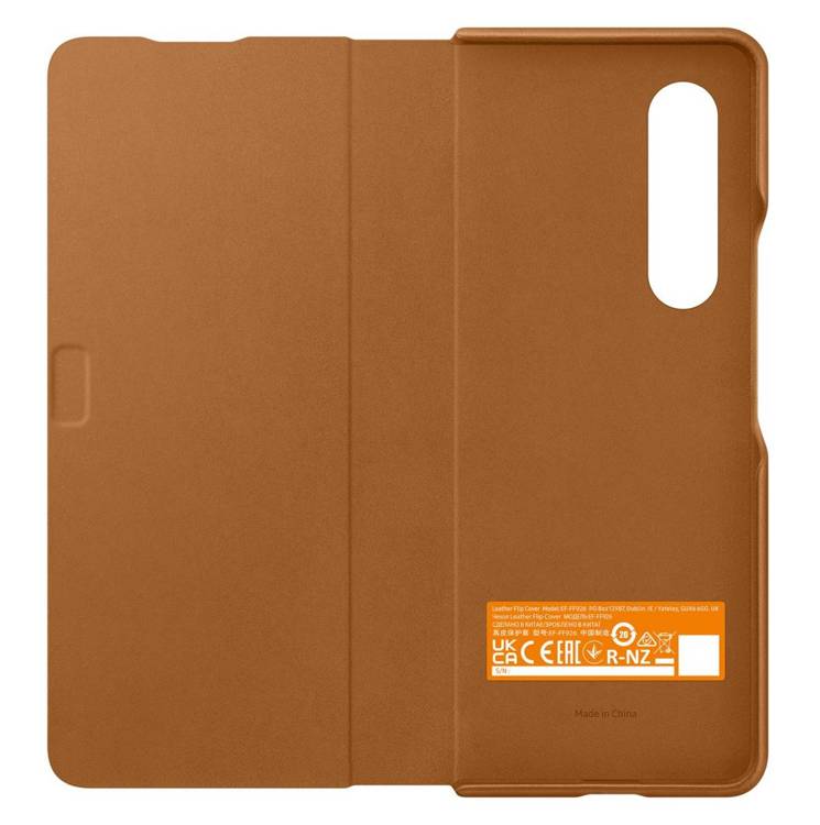 Etui Samsung Leather Flip Cover Brązowy do Galaxy Z Fold3 5G (EF-FF926LGEGWW)