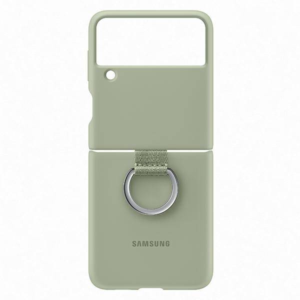 Etui Samsung Silicone Cover With Ring Oliwkowy do Galaxy Z Flip3 5G (EF-PF711TMEGWW)